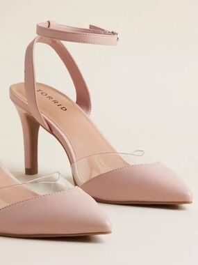 Torrid Pink Pointed Toe Slingback Kitten Heels Women’s Size 9.5